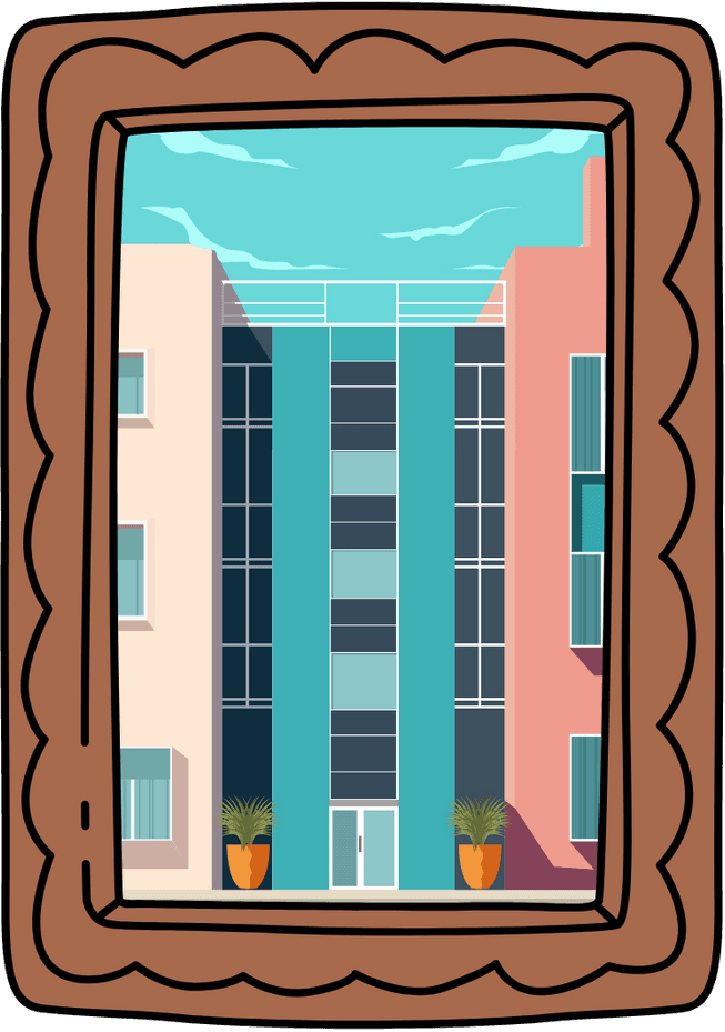 Modern apartment building